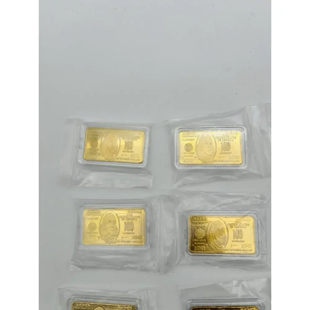 Lot Of 15 Atlantis mint 1 troy ounce USA $100.00 cased wafer bar .999 fine iron